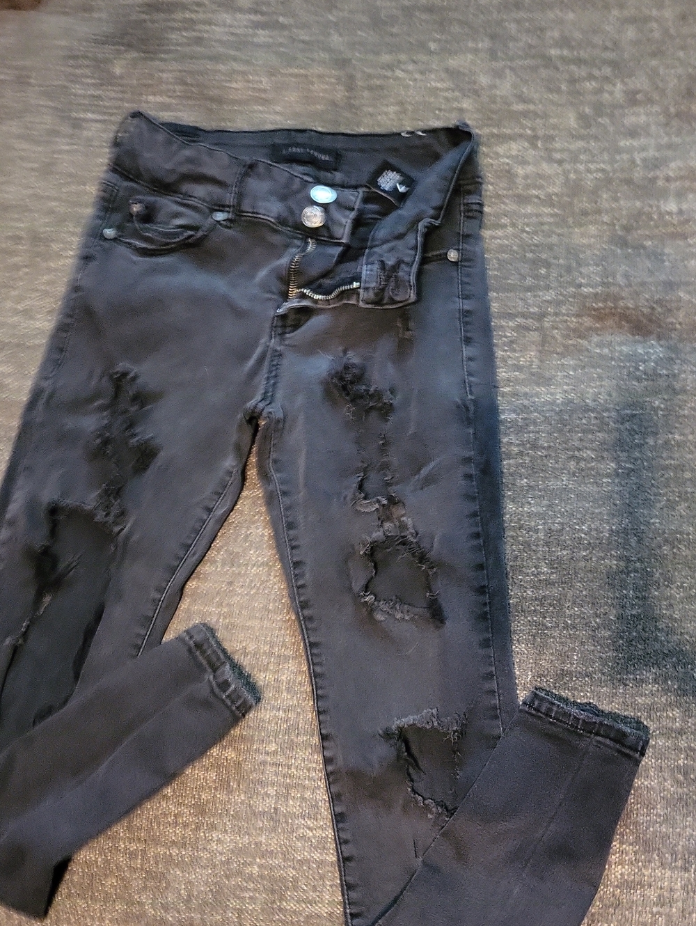 Almost Famous Black Ripped Skinny Jeans
